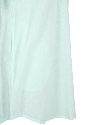 Short-sleeved cotton blend tunic with linen, Brook Green, Packshot image number 3