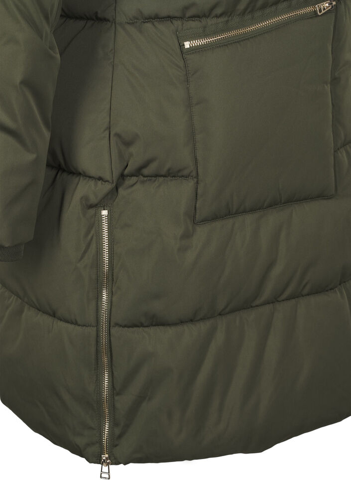 Puffer coat with hood, Green, Packshot image number 3