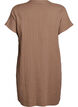 Long cotton muslin shirt, Brown, Packshot image number 1