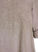 Shirt in linen and viscose with 3/4 sleeves, Brown, Packshot image number 2