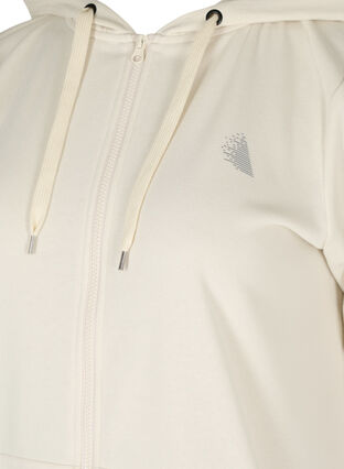 Sweater cardigan with hood and pockets, Light Gray, Packshot image number 2