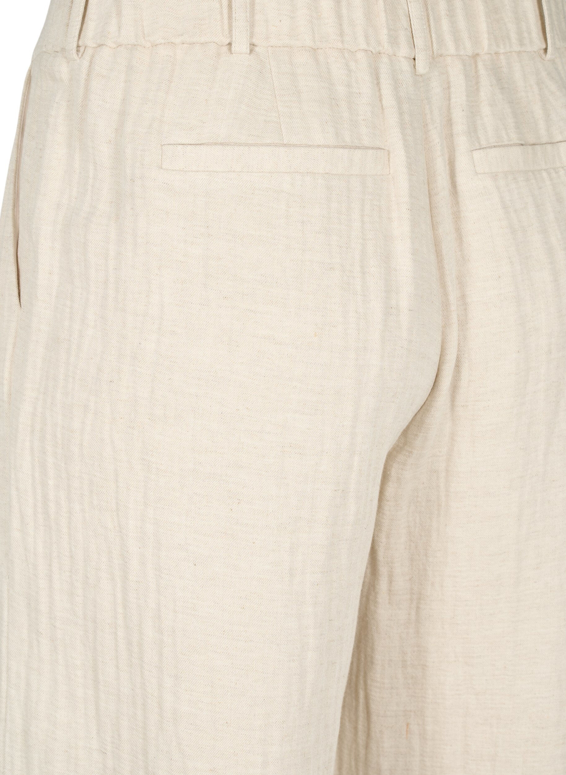 Zizzifashion Suit trousers in a material blend with linen, Rainy Day, Packshot image number 3