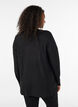 Open cardigan in textured jersey, Black, Model image number 2