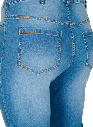 Jeggings with back pockets, Blue denim, Packshot image number 3