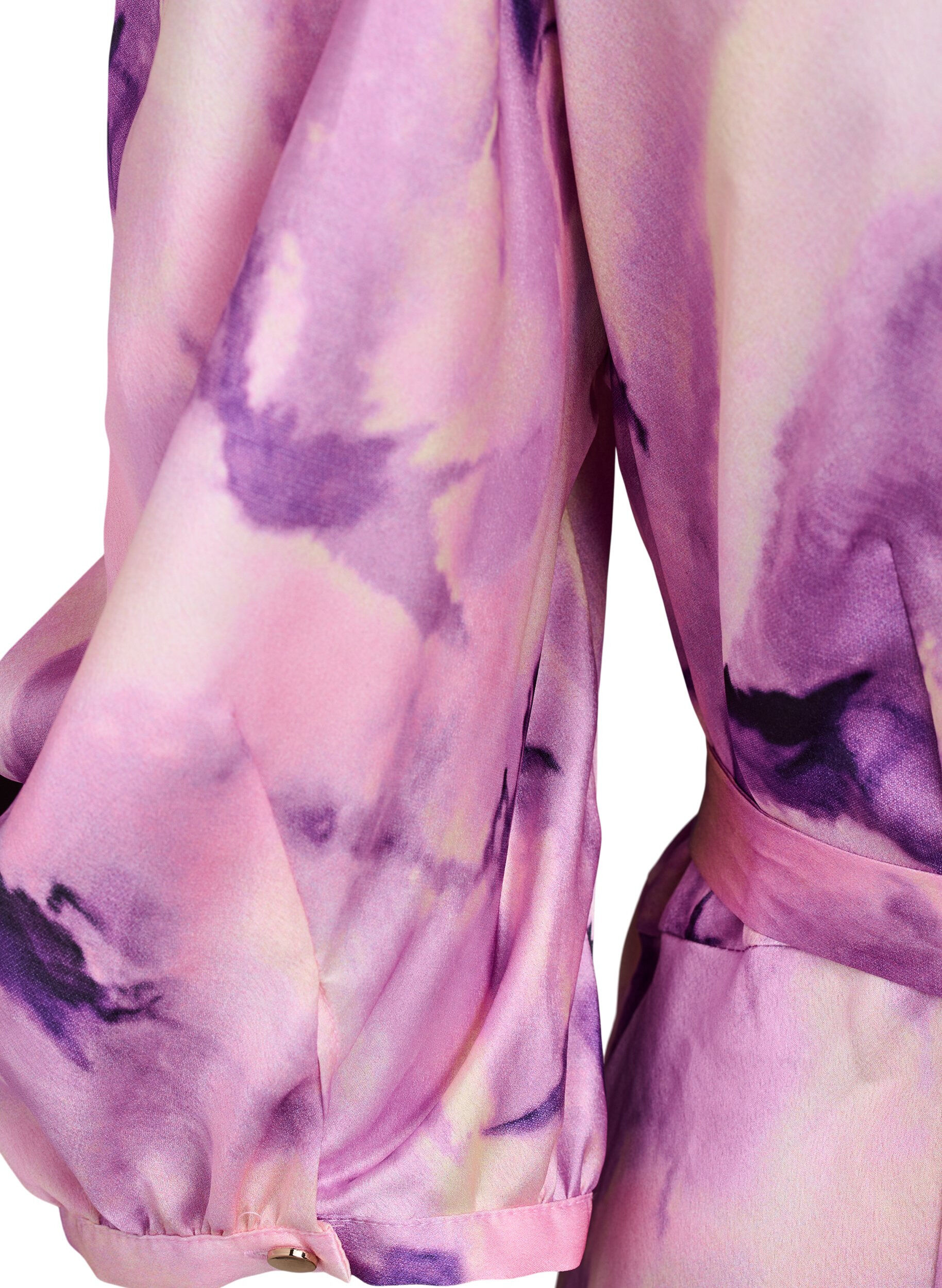 ZizzifashionShort-sleeved party dress with tie-belt, Purple, Packshot image number 3