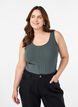 Solid color basic top in cotton, Green, Model image number 0