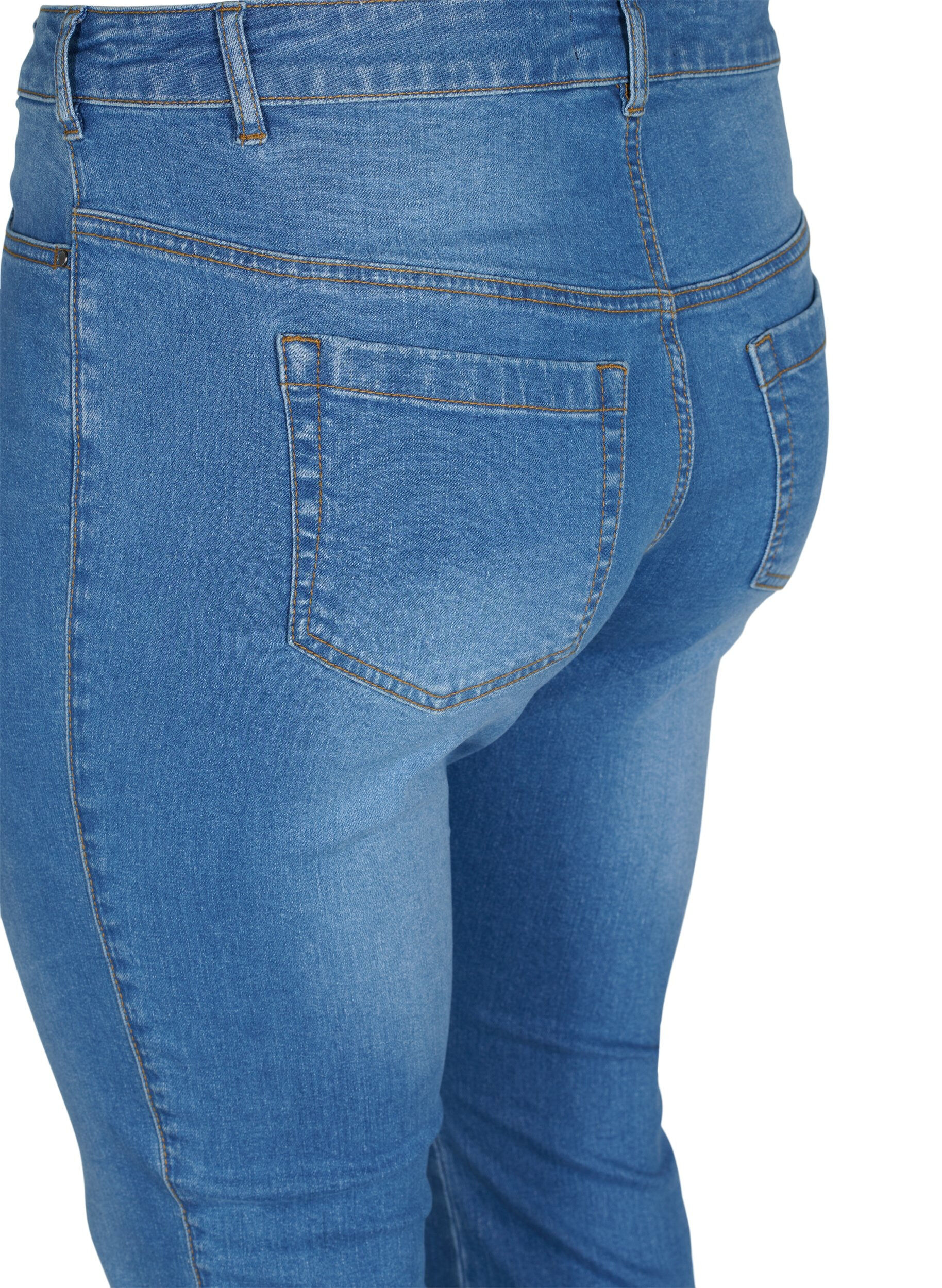 Zizzifashion High-waisted Ellen bootcut jeans, Light Blue, Packshot image number 3