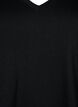 Short-sleeved basic t-shirt with v-neck, Black, Packshot image number 2