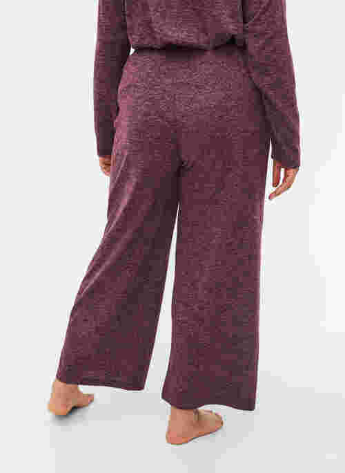 Mottled trousers with elastic in the waist