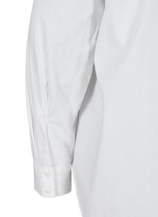 Organic cotton shirt with collar and buttons, White, Packshot image number 3