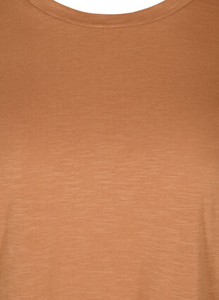 Cotton t-shirt with short sleeves, Pecan Brown, Packshot image number 2