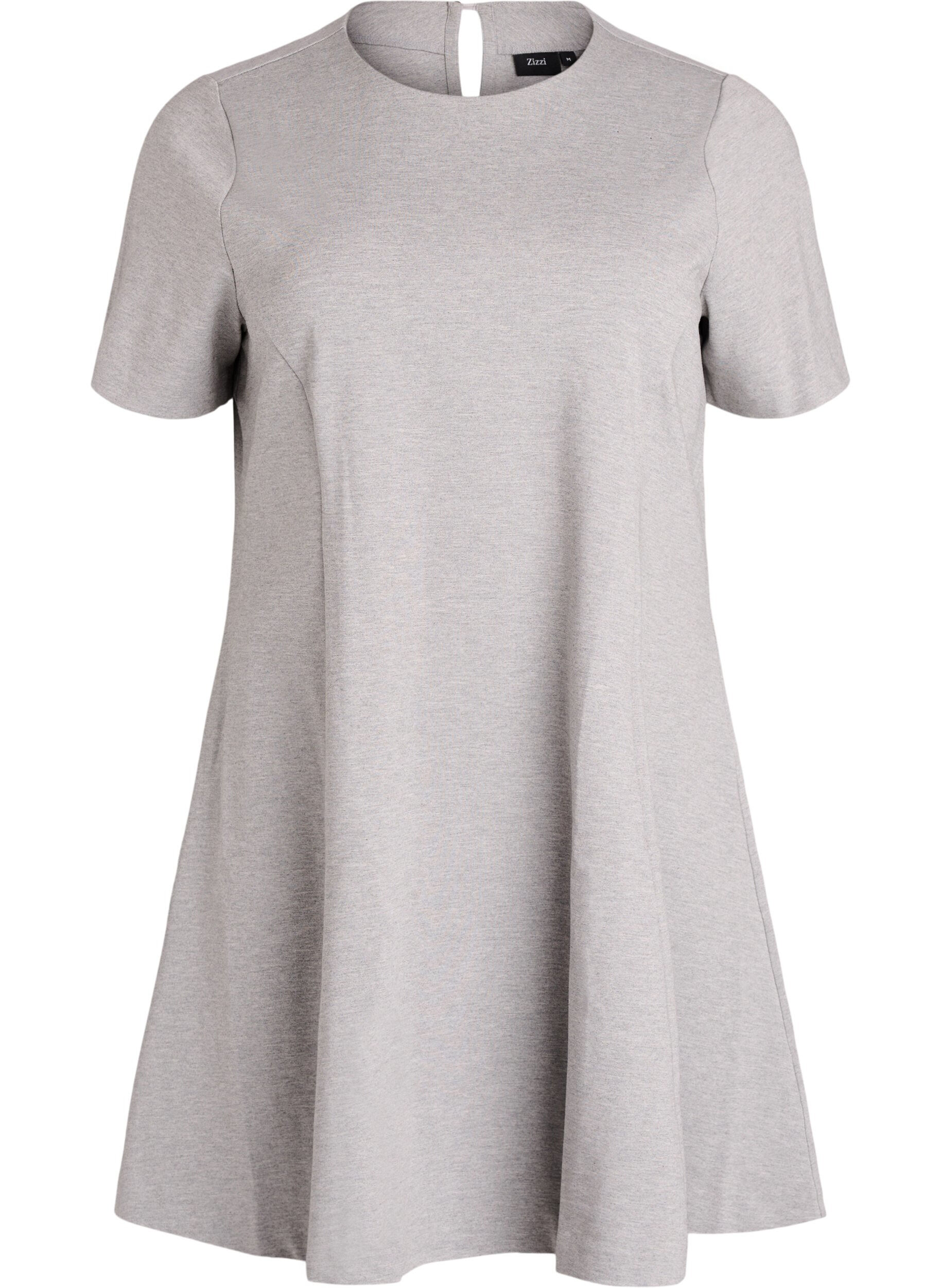 ZizzifashionShort A-line jersey dress, Grey, Packshot image number 0