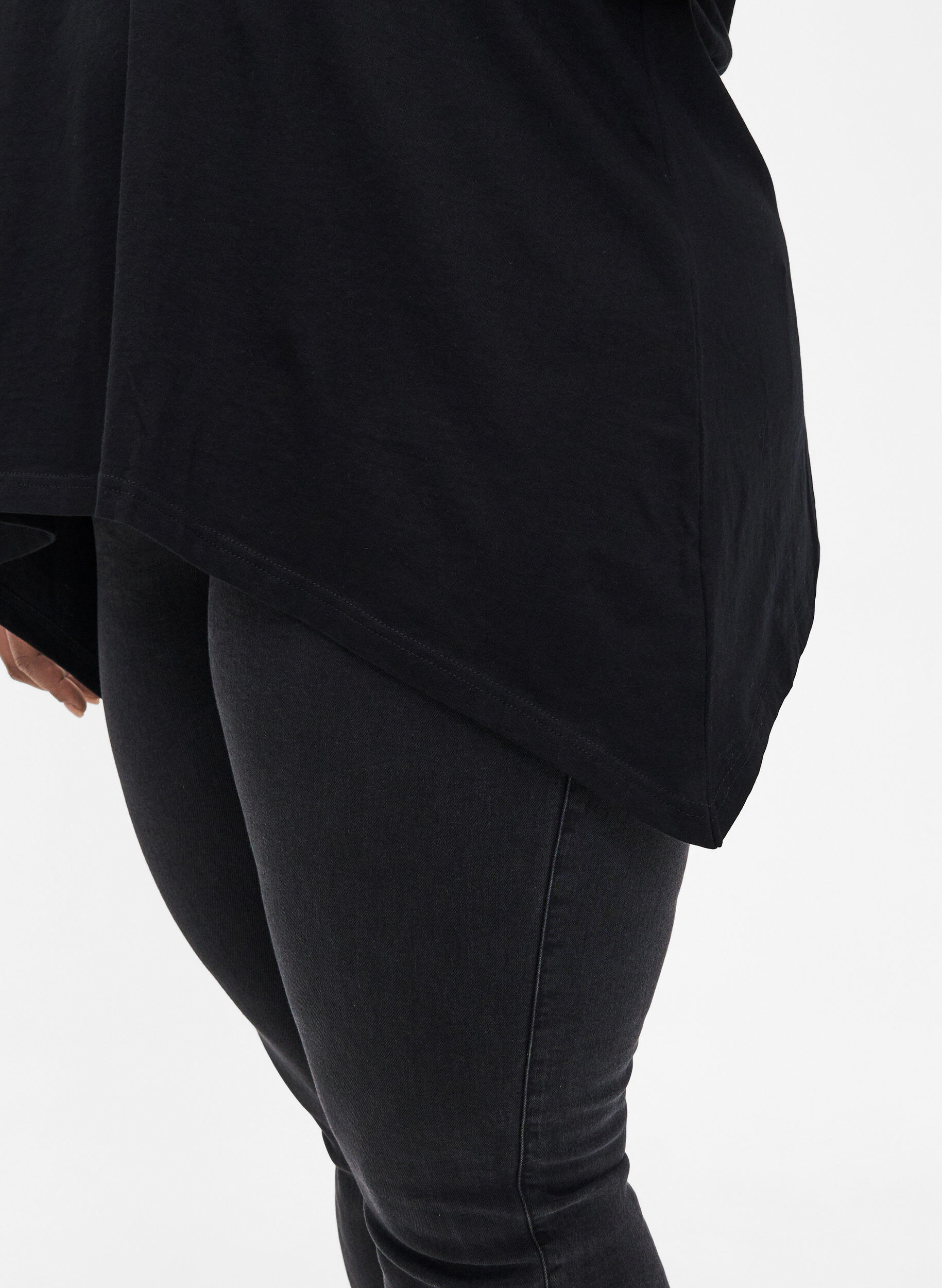 Zizzifashion Cotton t-shirt with short sleeves, Black W. Sun, Model image number 2