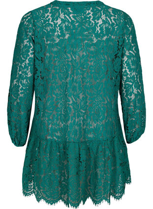 Lace tunic with button closure, Evergreen, Packshot image number 1