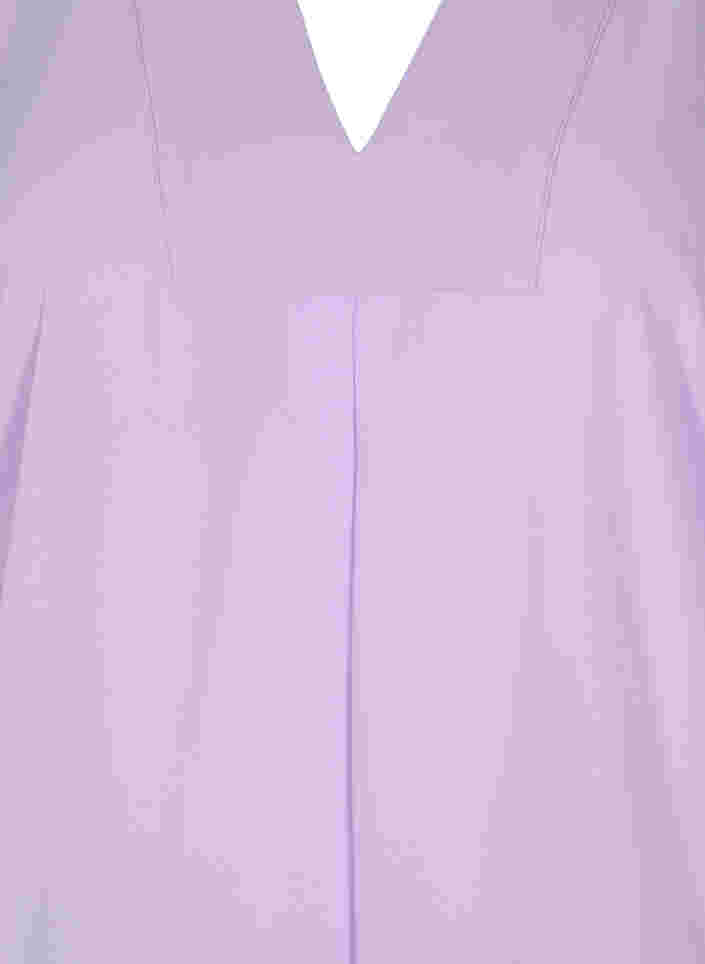 V-neck blouse with batwing sleeves, Lavendula, Packshot image number 2