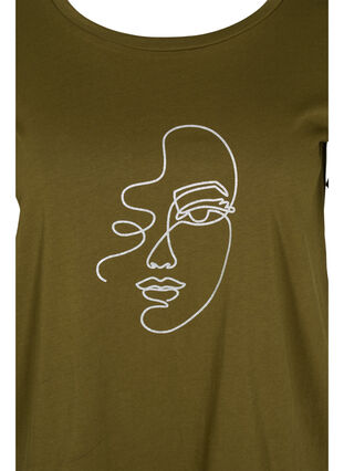 T-shirt with mica print in cotton, Ivy G. Shimmer Face, Packshot image number 2