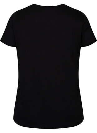 Short-sleeved cotton t-shirt with print, Black Rock, Packshot image number 1