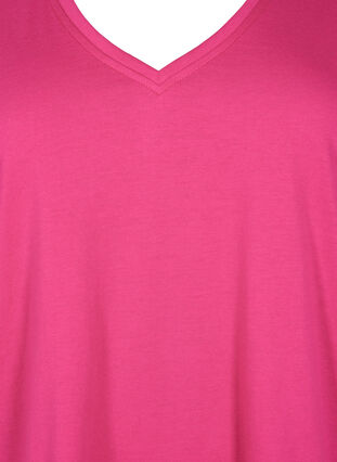 FLASH - T-shirt with v-neck, Raspberry Rose, Packshot image number 2