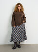 Loose knitted blouse with alpaca and wool, Brown, Model image number 1