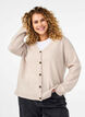 Knitted cardigan in merino wool, Pumice Stone Mel., Model image number 0