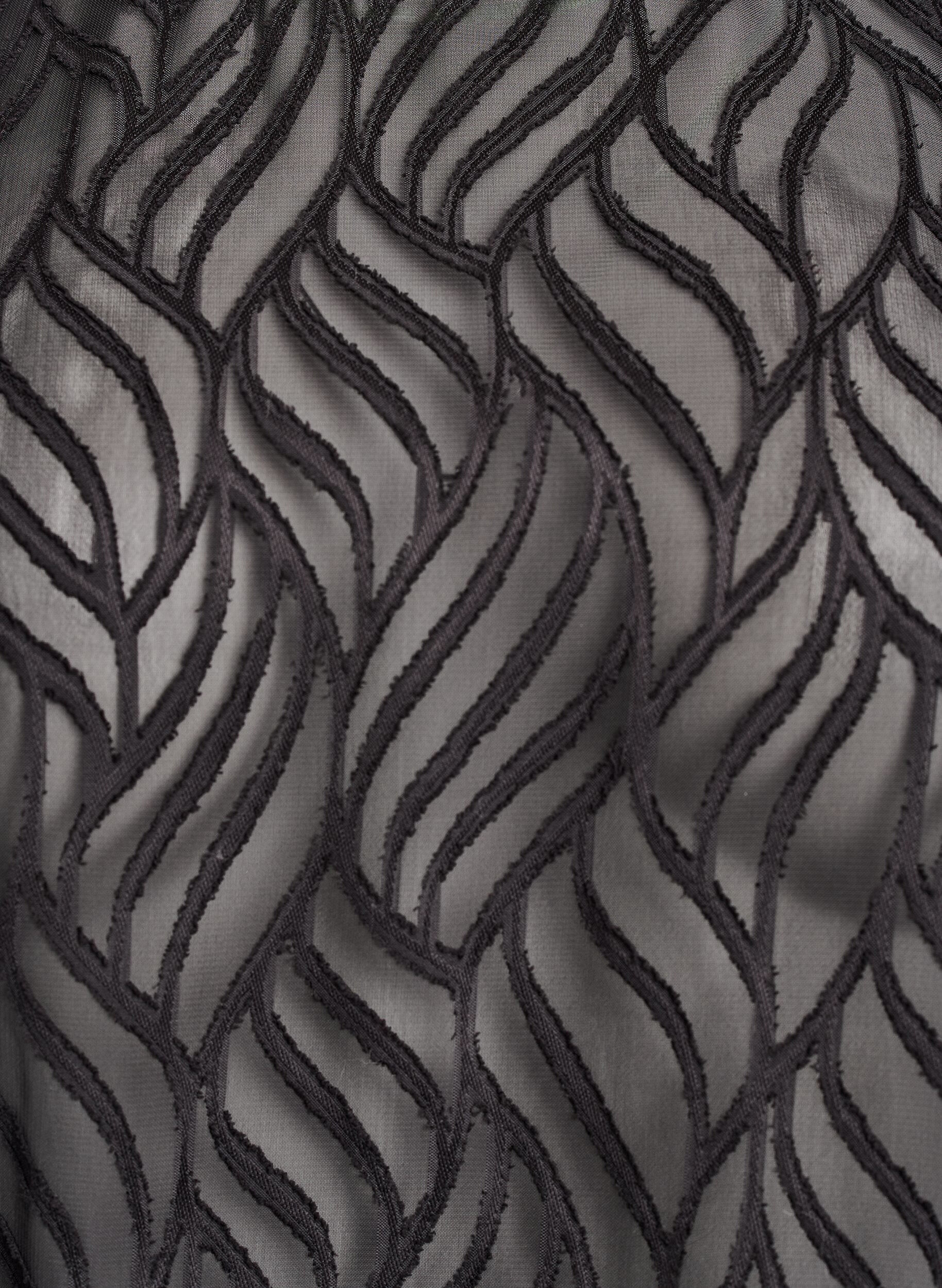 ZizzifashionChiffon blouse with a textured pattern, Black, Packshot image number 2
