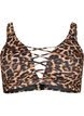 Leopard print bikini bra with thong detail, Autentic Leopard, Packshot image number 0