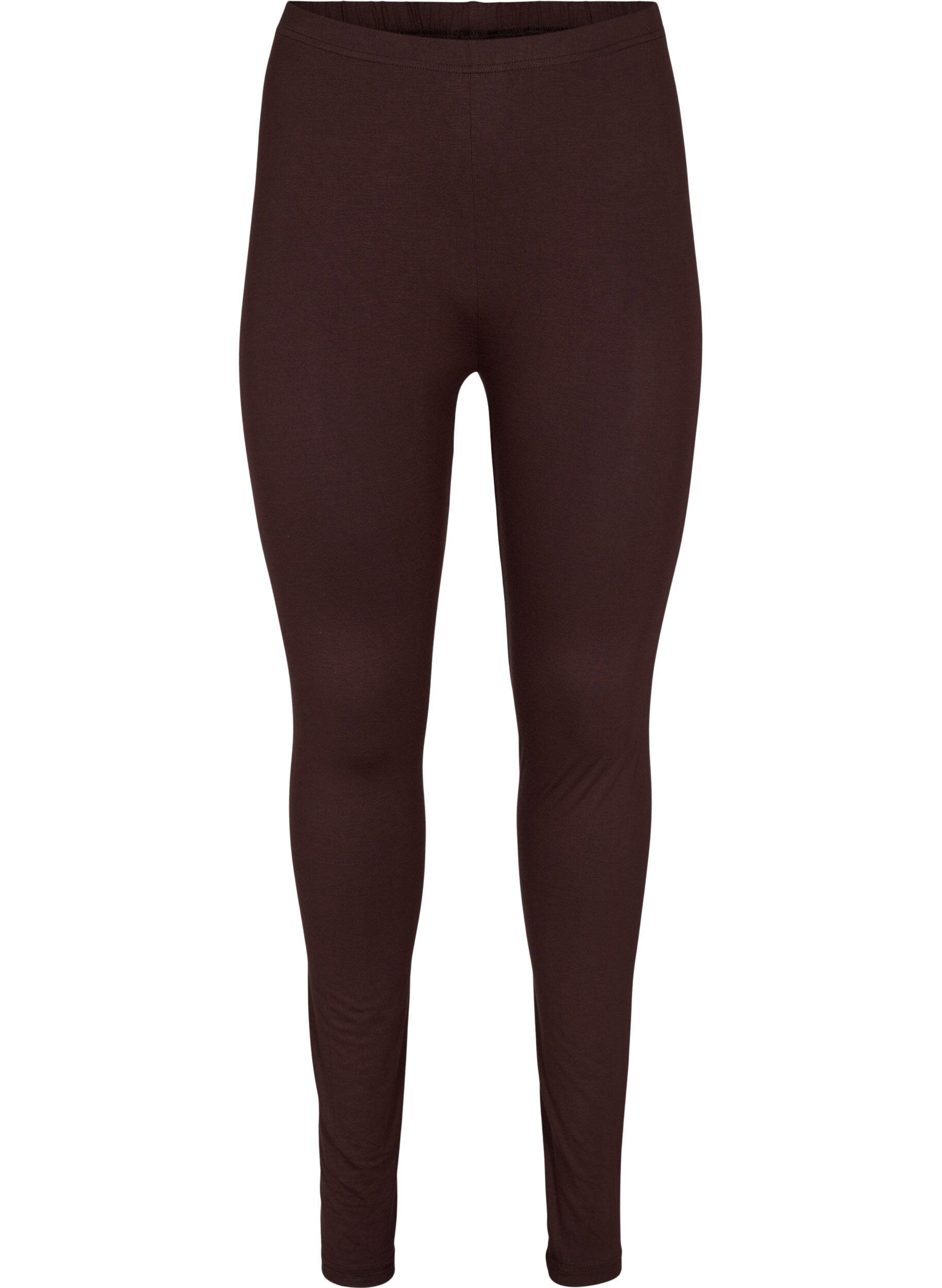 ZizzifashionBasic viscose leggings, Brown, Packshot image number 0