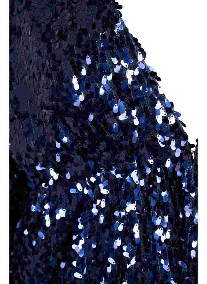 Cardigan with sequins and long sleeves, Evening Blue, Packshot image number 2