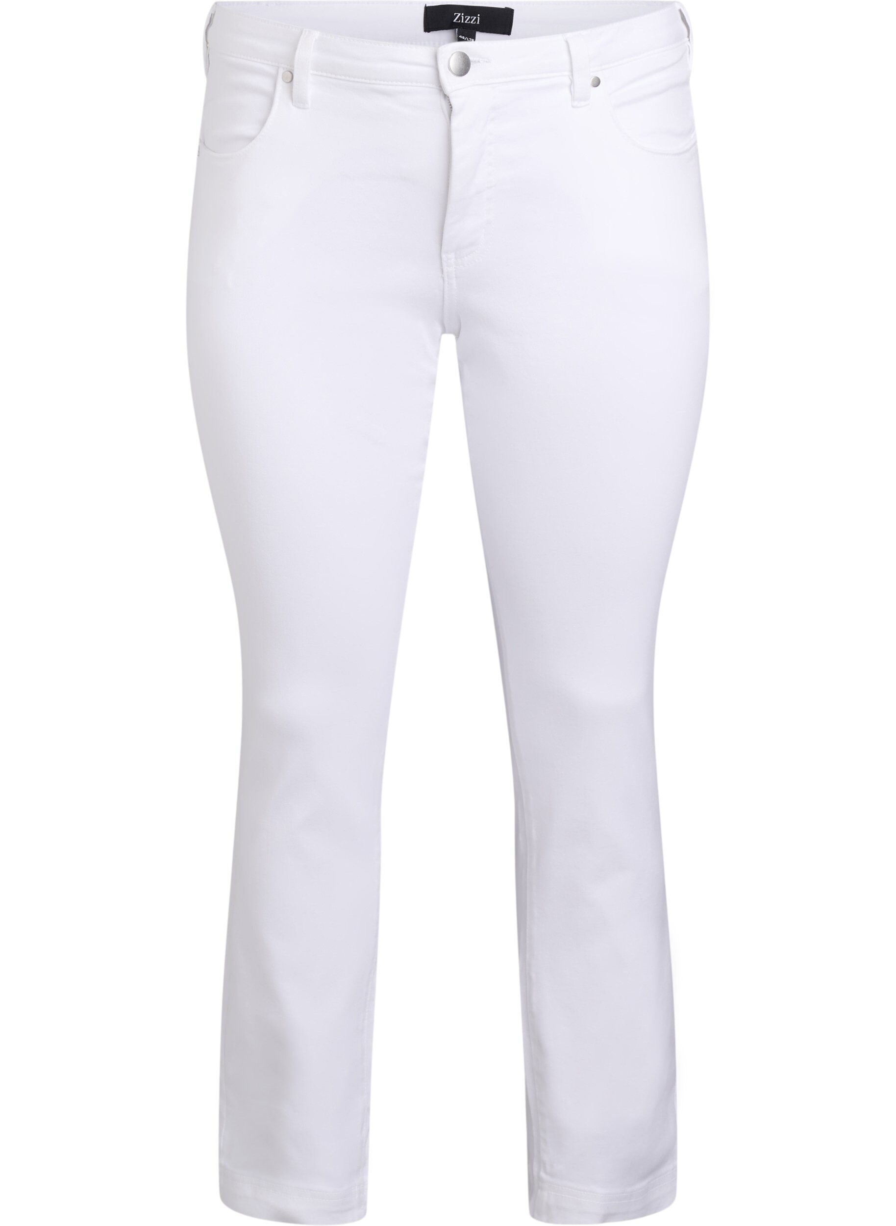 ZizzifashionSlim fit Emily jeans with normal waist, White, Packshot image number 0
