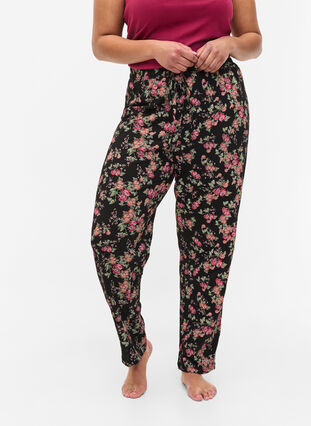 Pyjama bottoms , Black Pink Oran Flow, Model image number 1