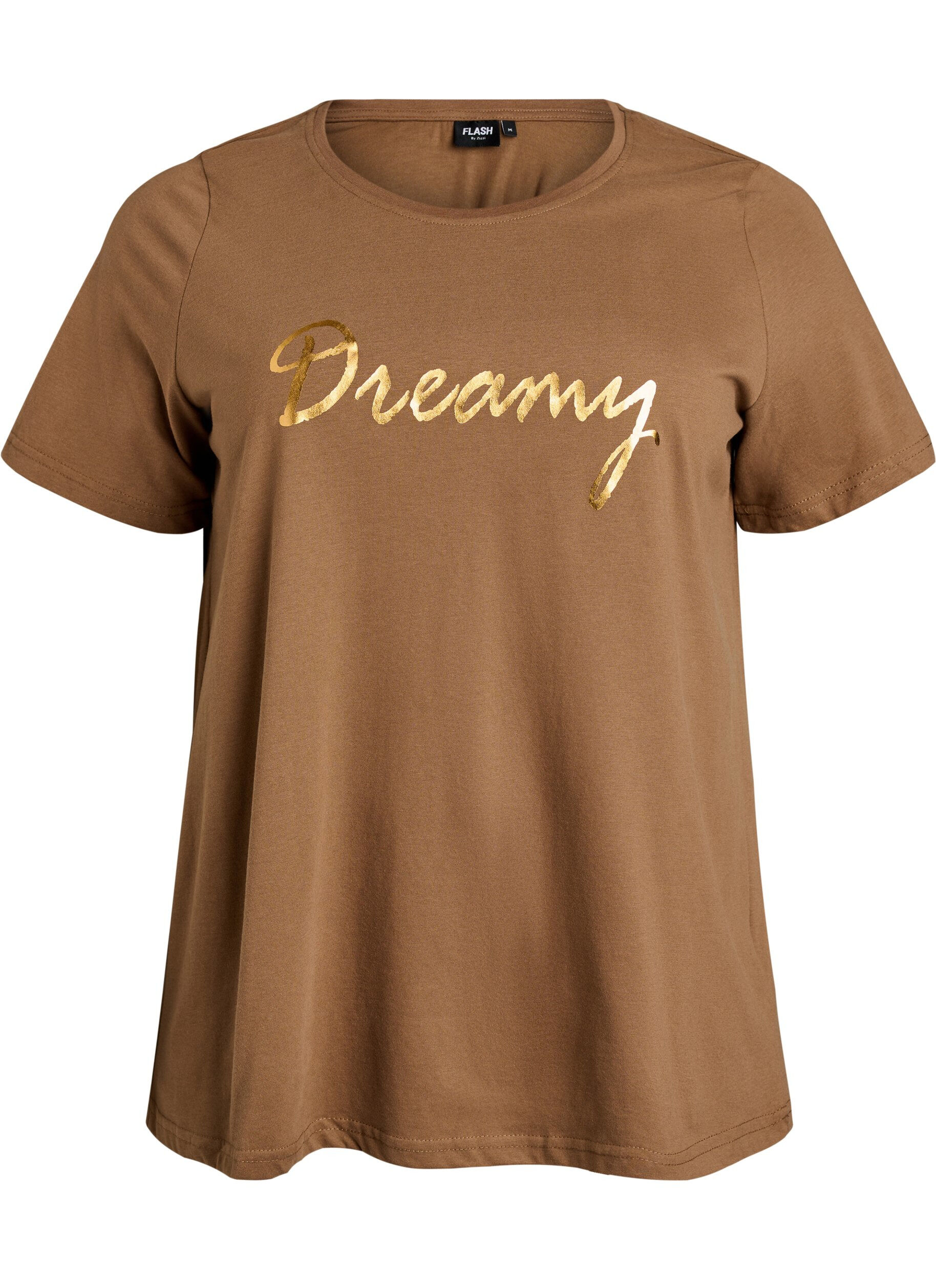 Zizzifashion FLASH - T-shirt with print, Brown, Packshot image number 0