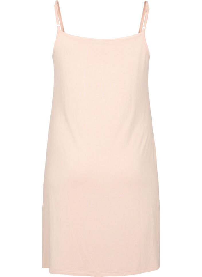 Plain-coloured slip dress in viscose, Vanilla, Packshot image number 1