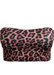 Leopard bandeau bikini top, Beige, Packshot image number 0