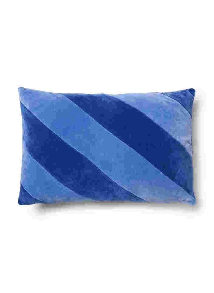 Striped cushion cover in velour, Surf the web Comb, Packshot