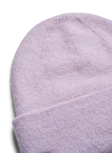 Knitted hat with wool, Lavender Mel., Packshot image number 1