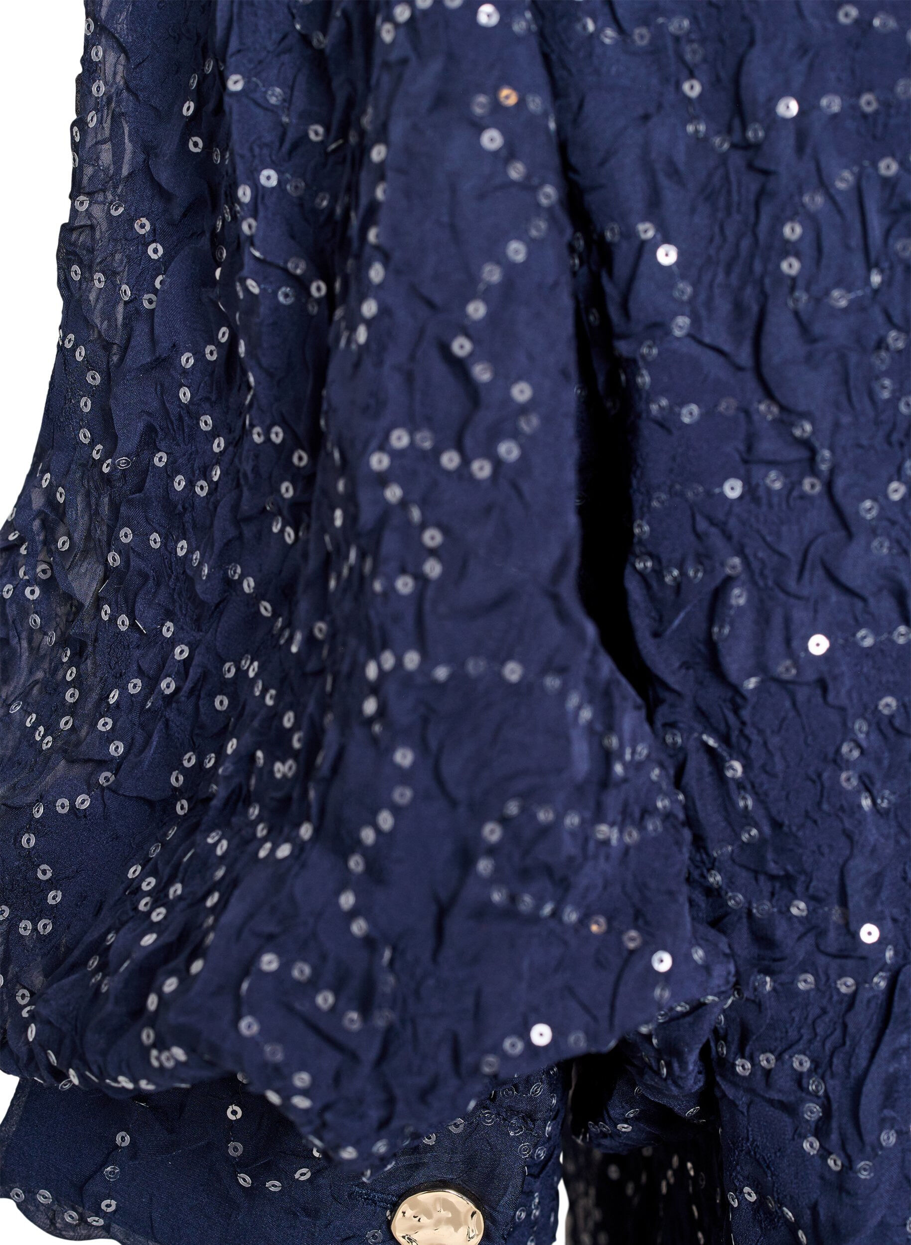 Zizzifashion Short party dress with sequins, Blue, Packshot image number 3