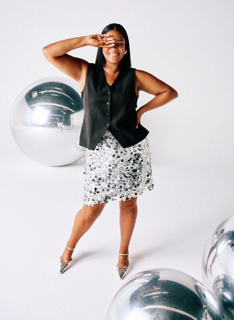 Waistcoat with button closure, Black, Image image number 0