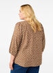 3/4 sleeve cotton blouse with polka dots, Coca Mocha Dot , Model image number 1