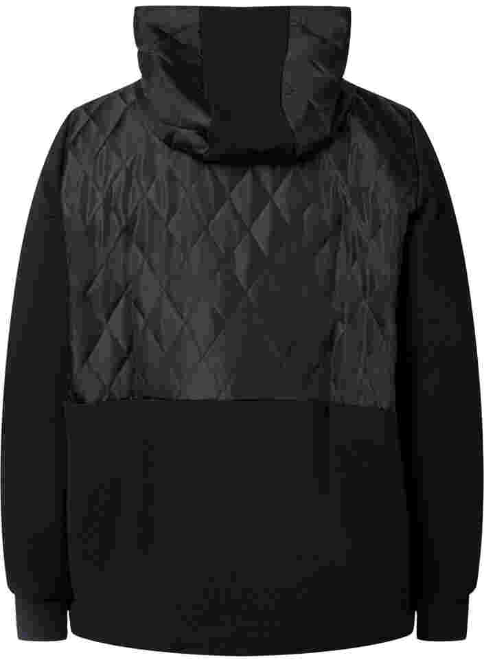 Sports jacket with pockets and hood, Black, Packshot image number 1