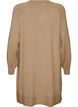 Short knitted dress with raglan sleeves and a centre seam, Beige, Packshot image number 1