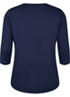 Workout top with 3/4 sleeves, Blue, Packshot image number 1