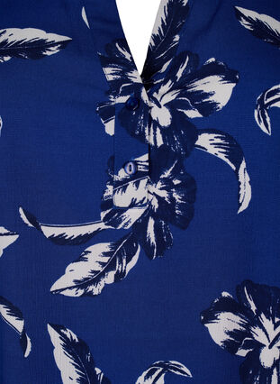 FLASH - Long sleeve blouse with print, Navy Blazer Flower, Packshot image number 2