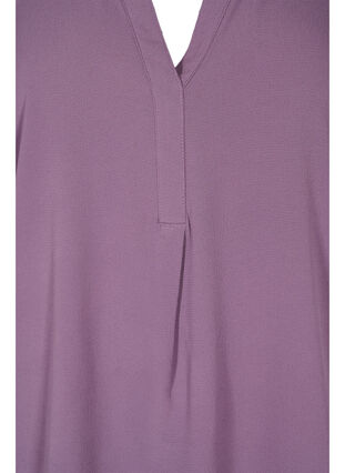 Short-sleeved v-neck blouse, Vintage Violet, Packshot image number 2