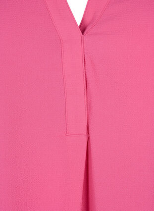 Short-sleeved blouse with v-neckline, Raspberry Sorbet, Packshot image number 2