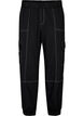 Cargo trousers with contrast stitching, Black, Packshot image number 0