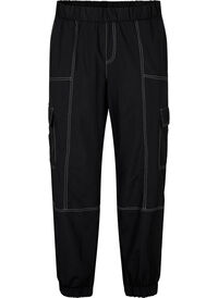 Cargo trousers with contrast stitching
