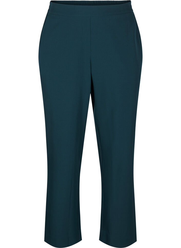 FLASH - Loose trousers with pockets, Sea Moss Melange, Packshot image number 0