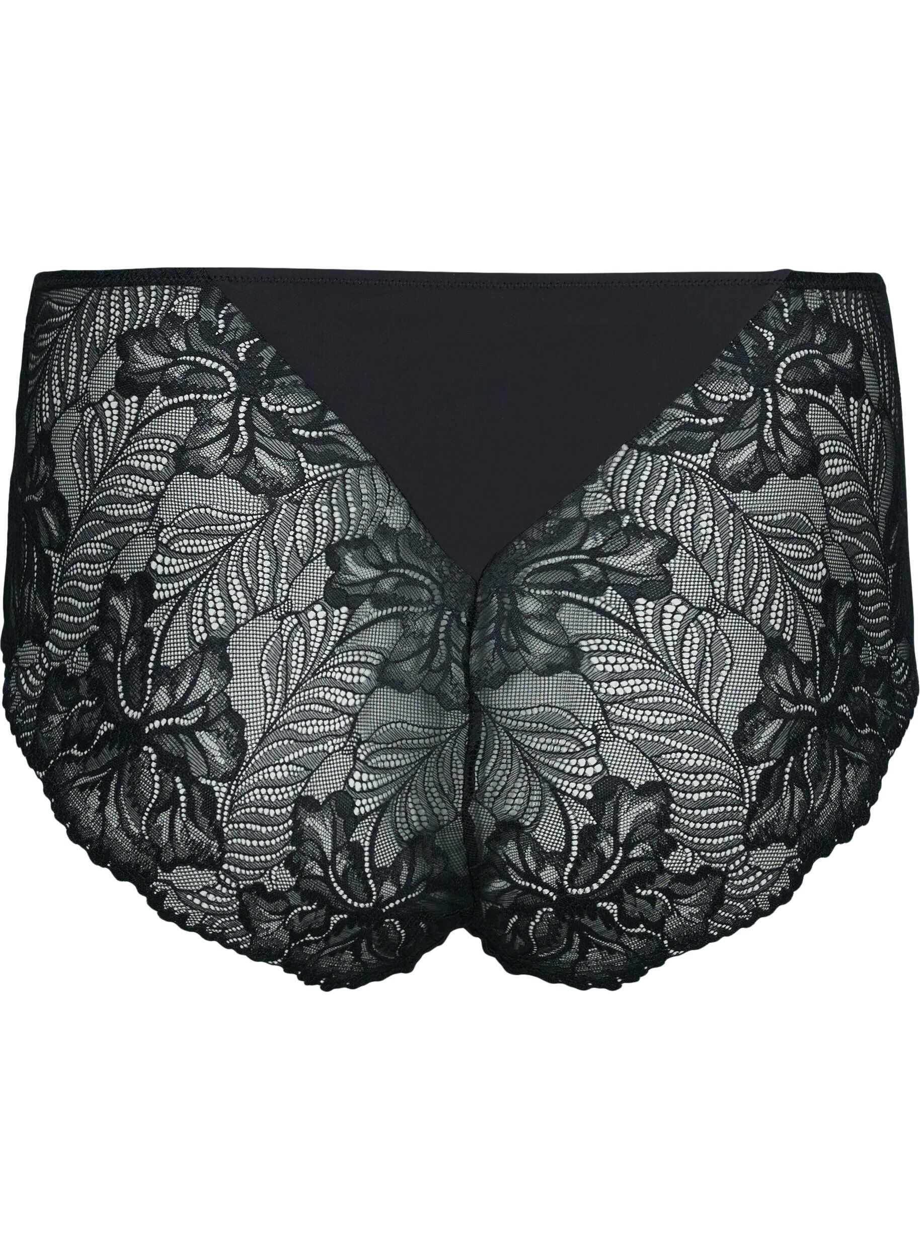 Zizzifashion Support the breasts - Brief with lace, Black, Packshot image number 1