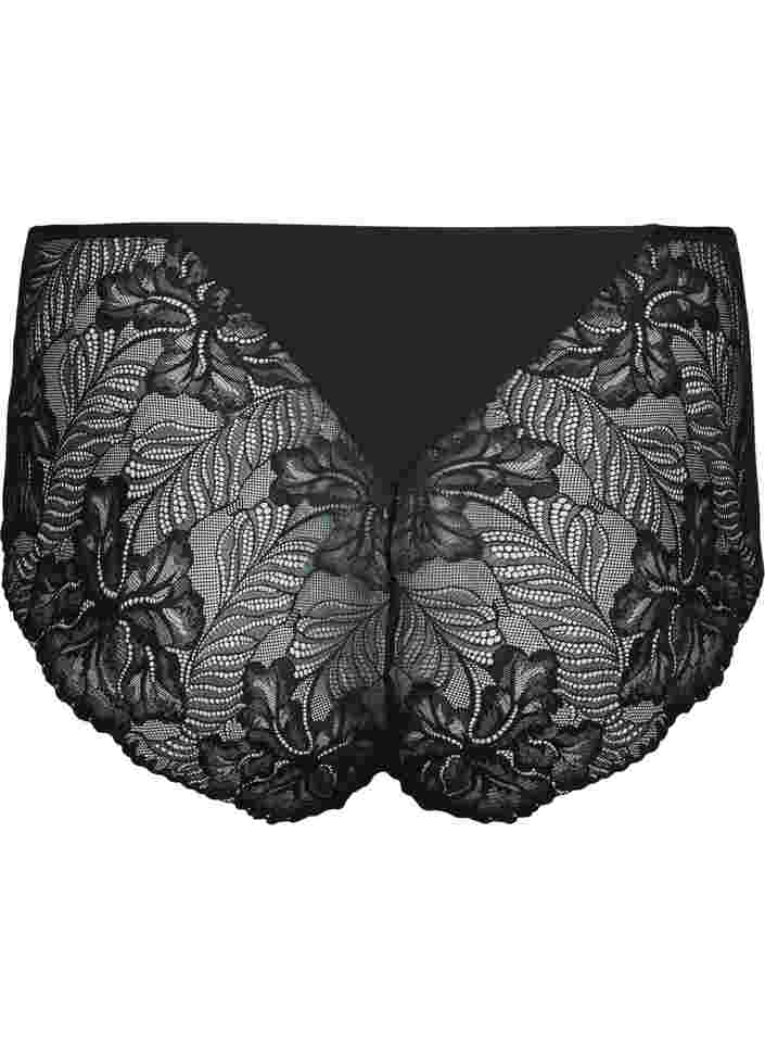 Support the breasts - Brief with lace, Black, Packshot image number 1