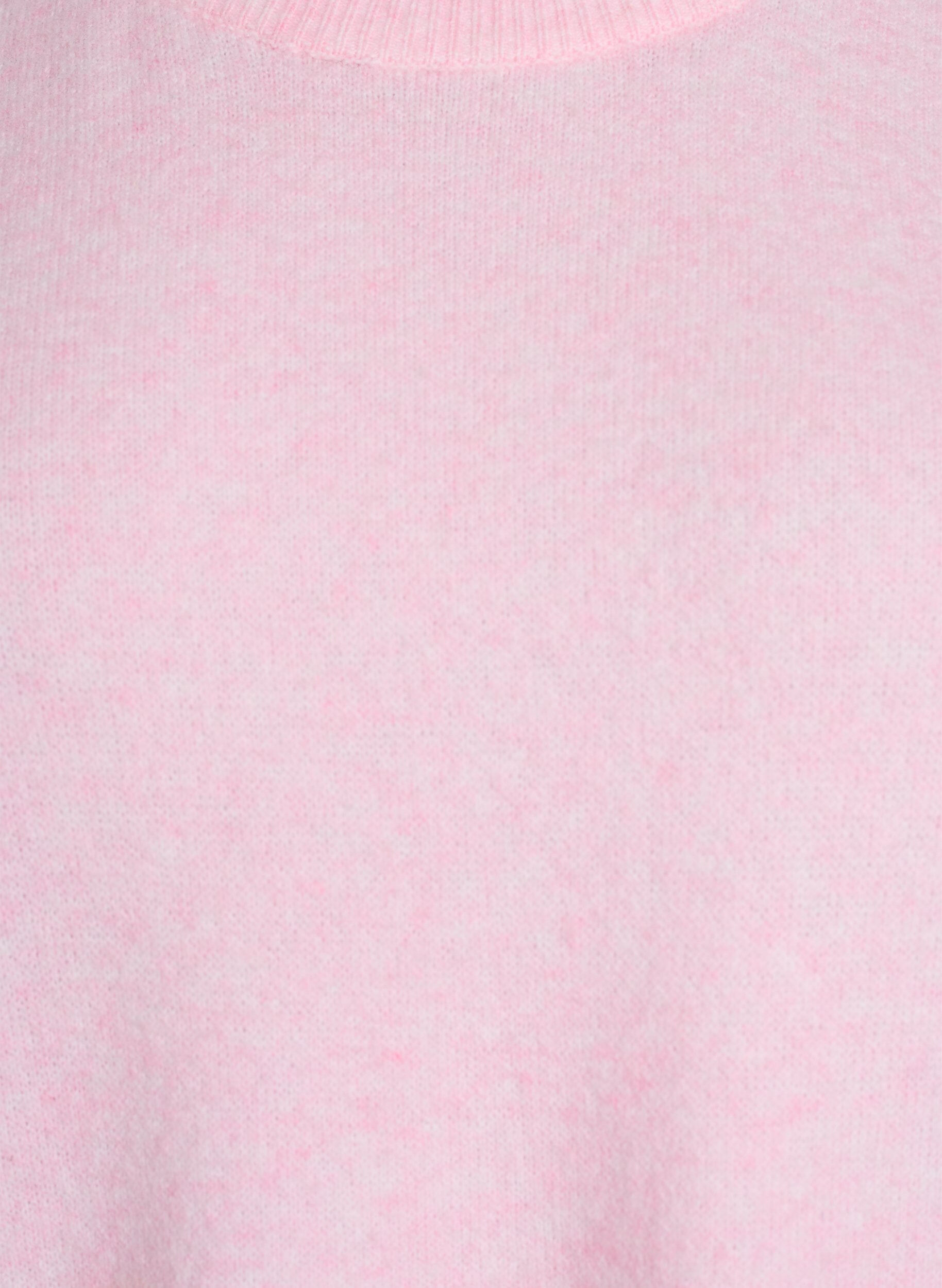 ZizzifashionLoose knitted blouse with short sleeves, Rose, Packshot image number 2
